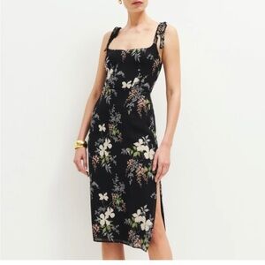 Reformation Floral Black Dress (0)